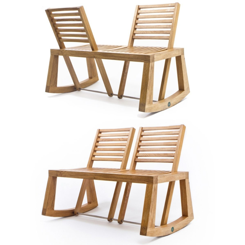 KC Lovers Chair (Wood), 2 Sides, TUR-LOVERS